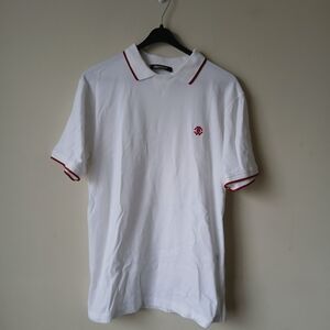 Roberto Cavalli Classic Turnover Collar Polo with Red Accents